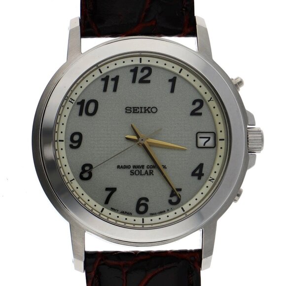 WATCH SEIKO SBTM153 7B42-0AS0 Spirit Silver SS/leather SOL - Picture 1 of 9